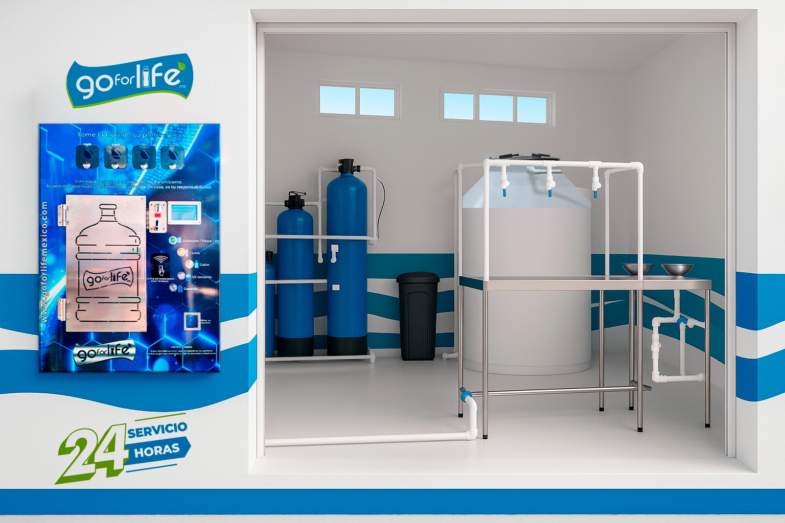 Cliente usando dispensador